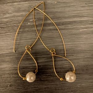 pearl dangle earrings